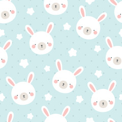 Seamless farm animals pattern