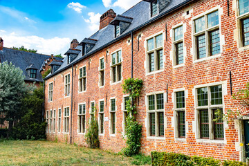 Fototapeta na wymiar Historical architecture of Great Beguinage of Leuven, Belgium