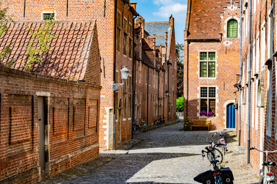 Historical architecture of Great Beguinage of Leuven, Belgium