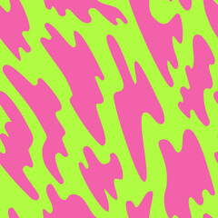 Animal skin seamless pattern in neon colors. Vector abstract background. Liquid shapes. Perfect for textile, fabric, wrapping paper. 90s, 00s aesthetic. 