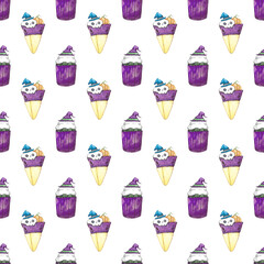 Halloween seamless pattern background.
