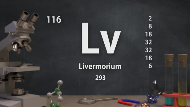 Element 116 Lv Livermorium of the Periodic Table Infographic