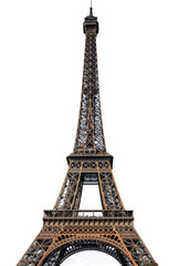 Eiffeltoren geïsoleerd op wit