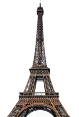 Keuken foto achterwand Eiffeltoren Eiffeltoren geïsoleerd op wit