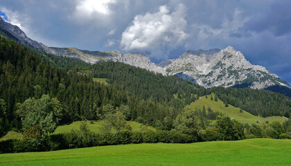 Wilder Kaiser; &Ouml;sterreich; Blick zum Sonneck, Treffauer und Tuxeck;