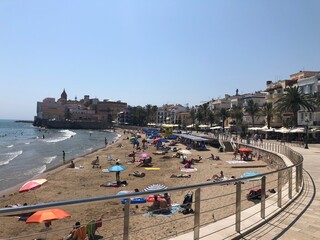 view of the sea and the beach in Spain