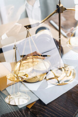 Lawsuit and justice concept, Lawyer working with partner at law