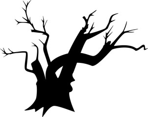 Halloween tree silhouette