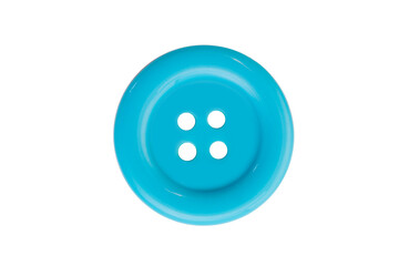 Isolated blue button on a white background