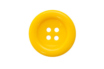 Isolated yellow button on a white background - obrazy, fototapety, plakaty