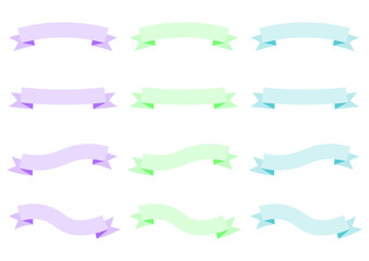Set of colorful ribbons or labels 