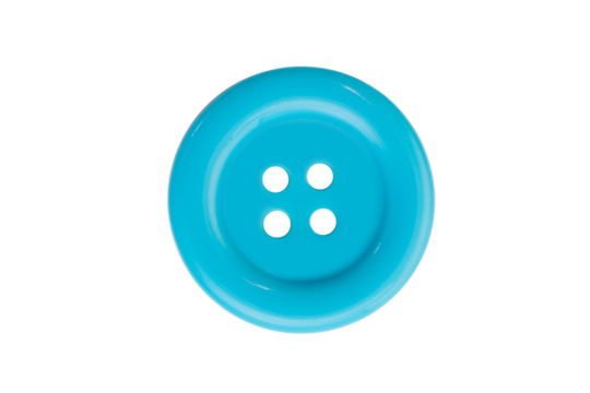 Isolated blue button on a white background