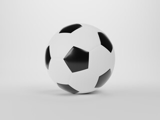 Soccer ball isolated. 3D rendering