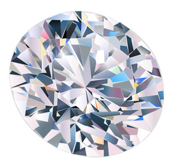 Diamond isolated, realistic 3D icon illustration.