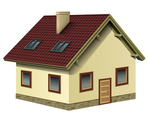 House icon isolated, detailed 3D  illustration.