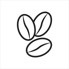 coffee beans icon simple design art