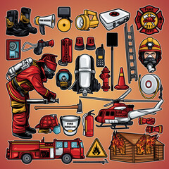 Firefighter Pack Illustration