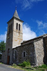 Fototapeta na wymiar Church of St Clement in Ardeche in France, Europe
