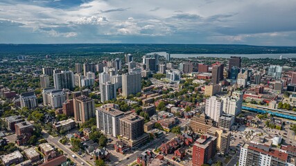 Aerial cityscape of Hamilton, Ontario - obrazy, fototapety, plakaty