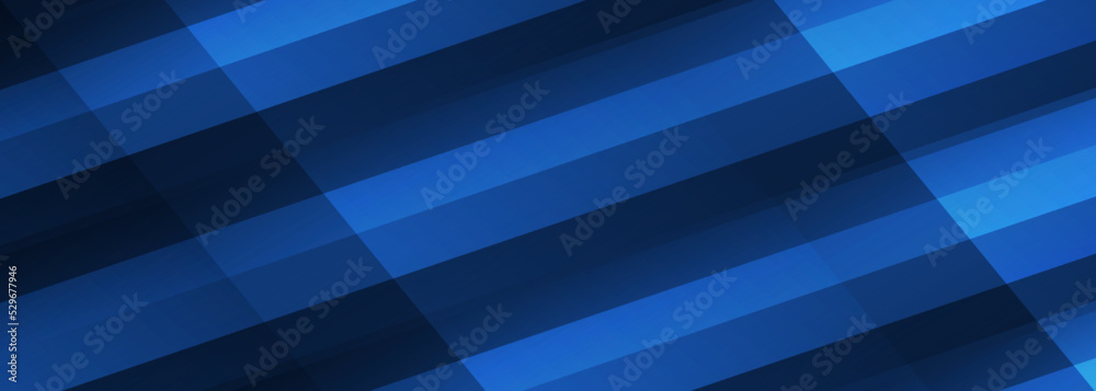 Poster vector dark blue abstract modern wide banner with light blue shiny diagonal lines background. vector