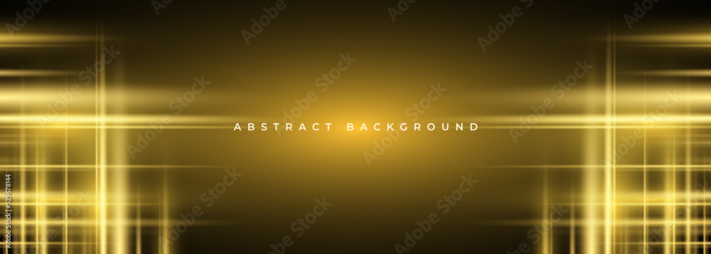 Poster Vector abstract technology background with yellow lines. Vector illustration
