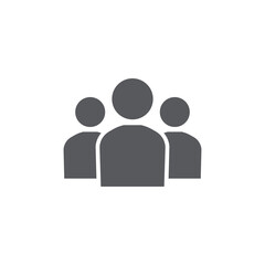 People linear icon. Squad vector illustration. Team pictogram. group logo icon. Vector illustration