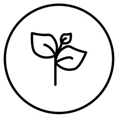 leafline icon set stock vector. illustration set