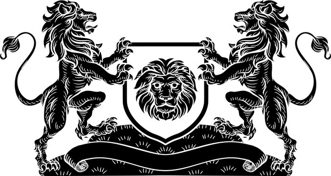 recommend clip art: Lion Knight Crest Heraldic Shield Coat of Arms