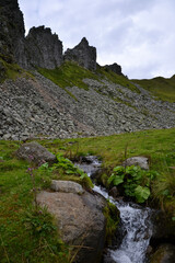 landscape with river in the valley