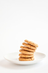 A glass of milk with delicious cookies