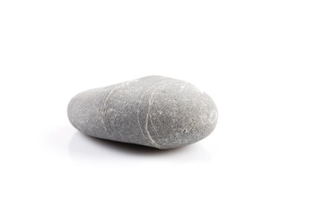 Gray stone - isolated over white
