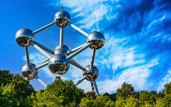 The Atomium, the famous landmark of Brussels, Belgium