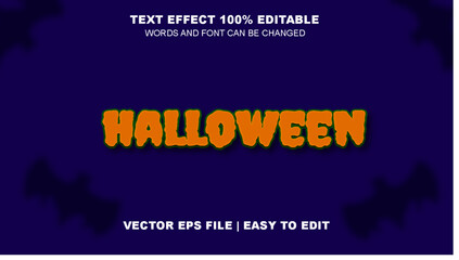 halloween text effect Editable vector EPS