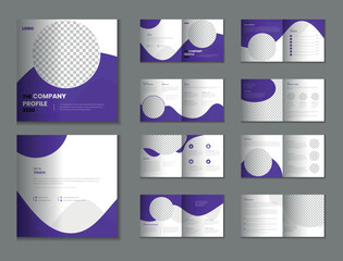 Corporate Business Square Bifold Brochure Template Design