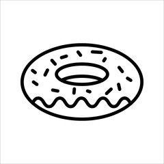 Donut icon isolated sign symbol vector illustration on white background. high quality black style vector icons