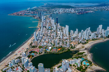 Cartagena in Colombia from above | Luftbilder von der Stadt Cartagena in Colombia
