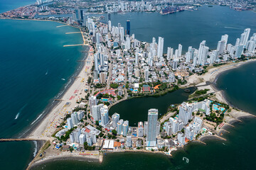 Cartagena in Colombia from above | Luftbilder von der Stadt Cartagena in Colombia
 - obrazy, fototapety, plakaty
