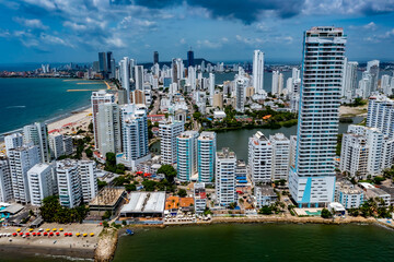 Fototapeta premium Cartagena in Colombia from above | Luftbilder von der Stadt Cartagena in Colombia