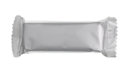 Blank chocolate or cereal bar on white background