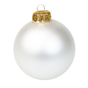 White Christmas bauble on white background