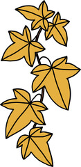 Obraz premium simplicity ivy freehand drawing flat design