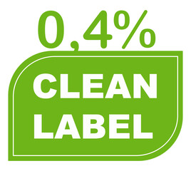 0.4% pure percentage label