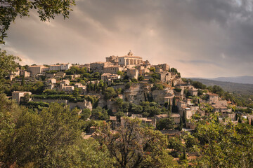 The historic village of Gordes, département Vaucluse in the Provence-Alpes-Côte d'Azur region in...