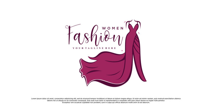 Women's Fashion Vintage Dress Logo SVG Cut file by Creative Fabrica Crafts  · Creative Fabrica