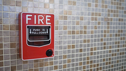 Emergency of Fire alarm system notifier or alert or bell warning equipment ..