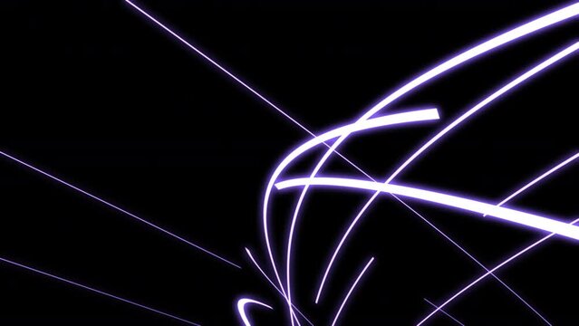 3D Streamline Drawing Purple Bold VJ Loop 05 Animation Background 