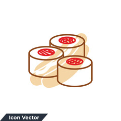 sushi icon logo vector illustration. sushi symbol template for graphic and web design collection