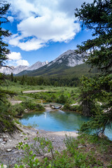 Ink Pots in Banff National Park during summer