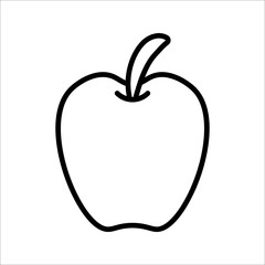Apple Icon in trendy flat style isolated on whitebackground. Apple Icon page symbol for your web site design. vector illustration. EPS 10