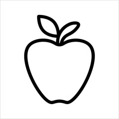 Apple Icon in trendy flat style isolated on whitebackground. Apple Icon page symbol for your web site design. vector illustration. EPS 10